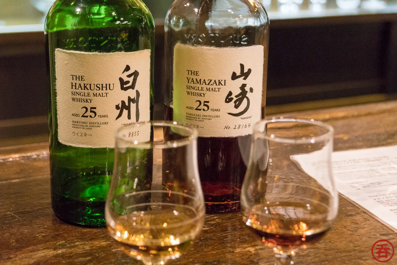 Hakushu and Yamazaki 25-year-old